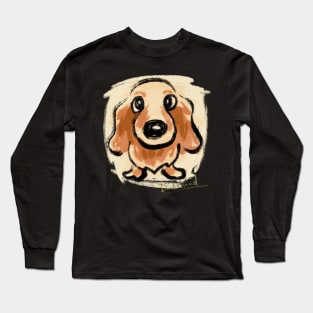 Dachshund Sketch Long Sleeve T-Shirt